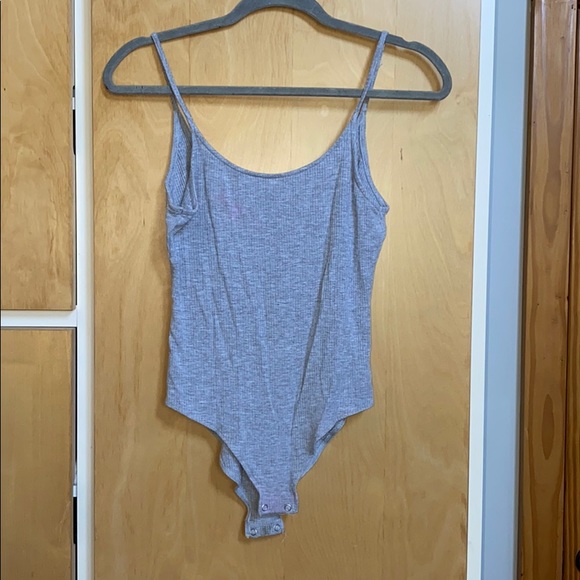 American Eagle Outfitters Tops - AEO Grey Bodysuit